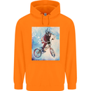 A Cool BMX Design Childrens Kids Hoodie Orange