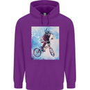 A Cool BMX Design Childrens Kids Hoodie Purple
