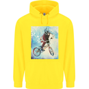 A Cool BMX Design Childrens Kids Hoodie Yellow