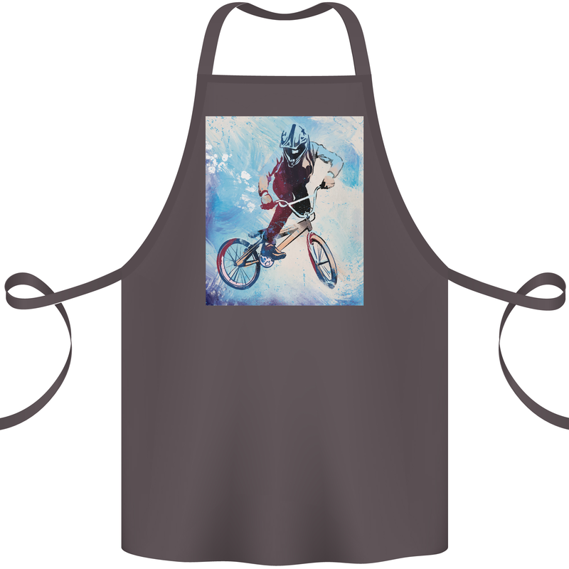 A Cool BMX Design Cotton Apron 100% Organic Dark Grey