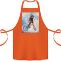 A Cool BMX Design Cotton Apron 100% Organic Orange