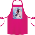 A Cool BMX Design Cotton Apron 100% Organic Pink