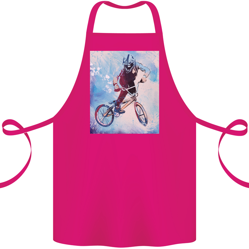 A Cool BMX Design Cotton Apron 100% Organic Pink