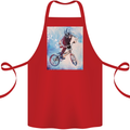A Cool BMX Design Cotton Apron 100% Organic Red