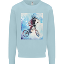 A Cool BMX Design Kids Sweatshirt Jumper Light Blue