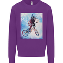 A Cool BMX Design Kids Sweatshirt Jumper Purple