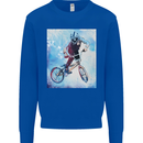 A Cool BMX Design Kids Sweatshirt Jumper Royal Blue