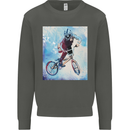 A Cool BMX Design Kids Sweatshirt Jumper Storm Grey