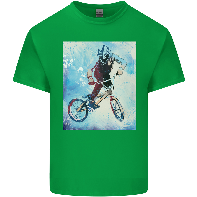 A Cool BMX Design Kids T-Shirt Childrens Irish Green