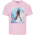 A Cool BMX Design Kids T-Shirt Childrens Light Pink