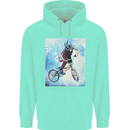 A Cool BMX Design Mens 80% Cotton Hoodie Peppermint