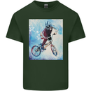 A Cool BMX Design Mens Cotton T-Shirt Tee Top Forest Green