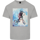 A Cool BMX Design Mens Cotton T-Shirt Tee Top Sports Grey