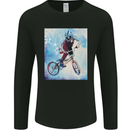 A Cool BMX Design Mens Long Sleeve T-Shirt Black