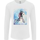 A Cool BMX Design Mens Long Sleeve T-Shirt White