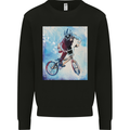 A Cool BMX Design Mens Sweatshirt Jumper Black