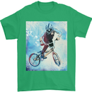 A Cool BMX Design Mens T-Shirt 100% Cotton Irish Green