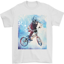 A Cool BMX Design Mens T-Shirt 100% Cotton White