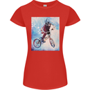 A Cool BMX Design Womens Petite Cut T-Shirt Red