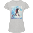 A Cool BMX Design Womens Petite Cut T-Shirt Sports Grey