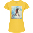 A Cool BMX Design Womens Petite Cut T-Shirt Yellow