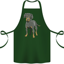 A Coonhound Dog Cotton Apron 100% Organic Forest Green