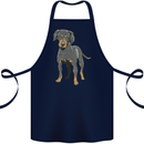 A Coonhound Dog Cotton Apron 100% Organic Navy Blue