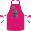 A Coonhound Dog Cotton Apron 100% Organic Pink