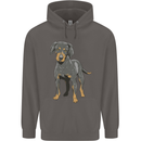A Coonhound Dog Mens 80% Cotton Hoodie Charcoal