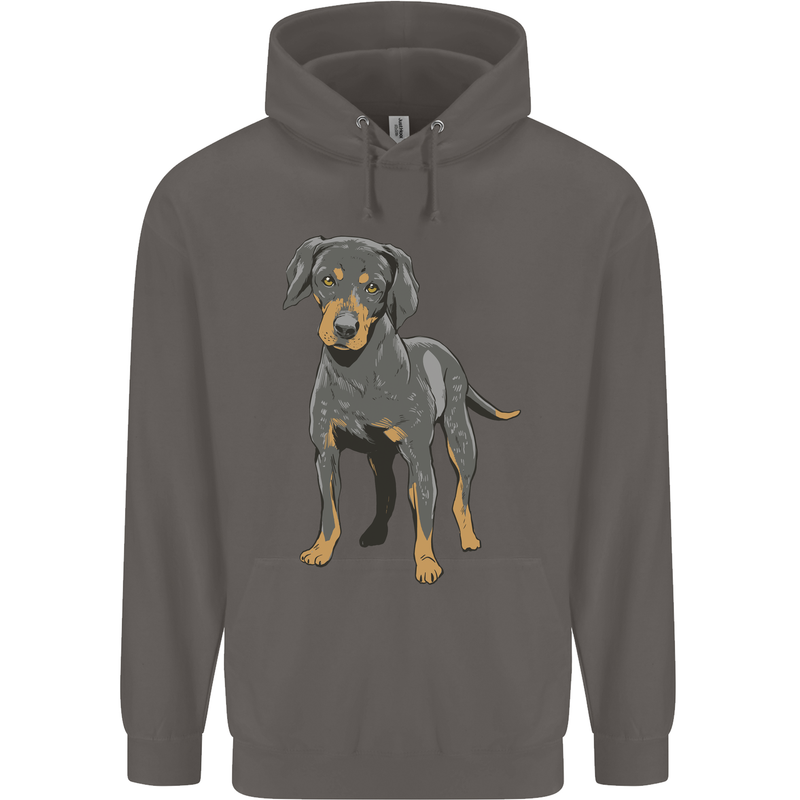 A Coonhound Dog Mens 80% Cotton Hoodie Charcoal