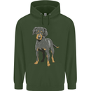 A Coonhound Dog Mens 80% Cotton Hoodie Forest Green