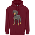 A Coonhound Dog Mens 80% Cotton Hoodie Maroon