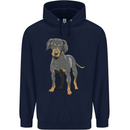 A Coonhound Dog Mens 80% Cotton Hoodie Navy Blue