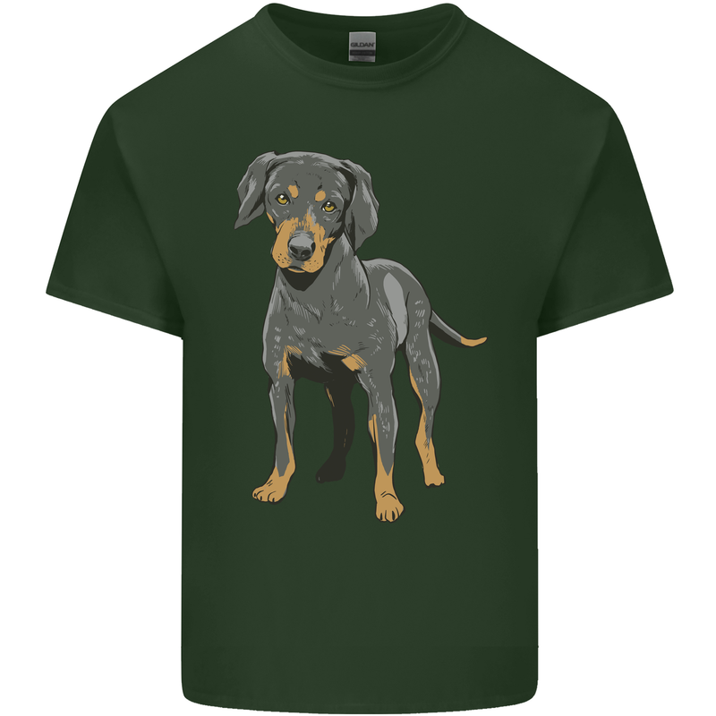 A Coonhound Dog Mens Cotton T-Shirt Tee Top Forest Green