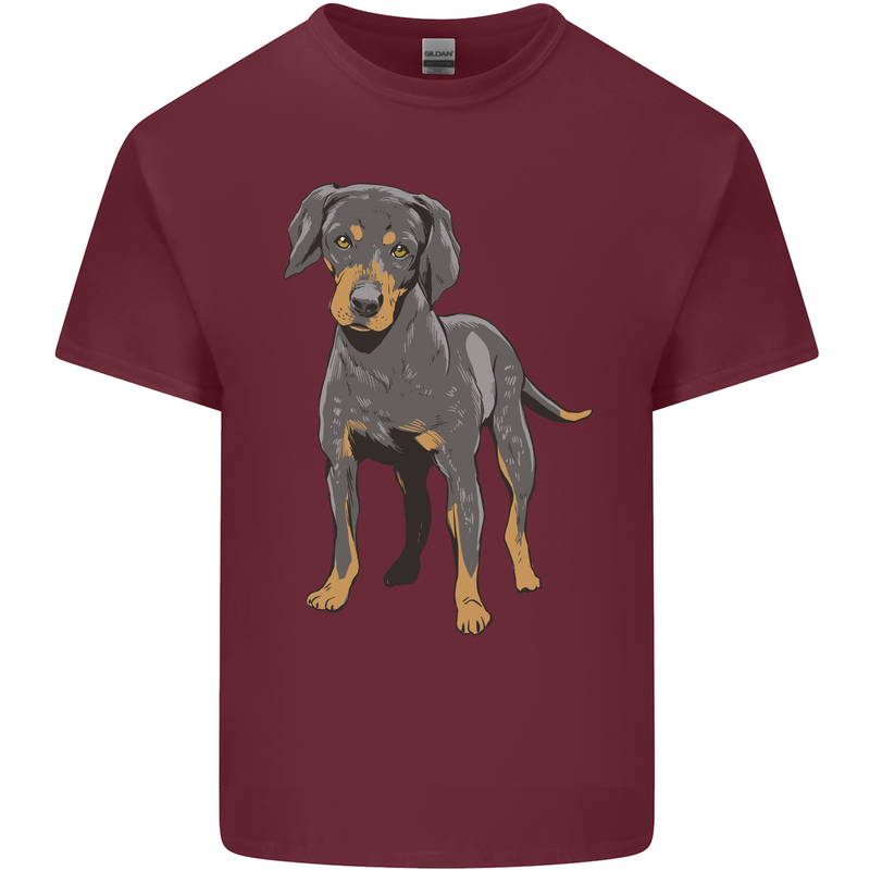 A Coonhound Dog Mens Cotton T-Shirt Tee Top Maroon