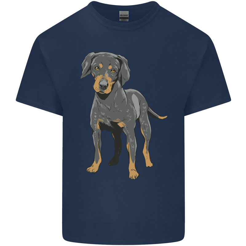 A Coonhound Dog Mens Cotton T-Shirt Tee Top Navy Blue