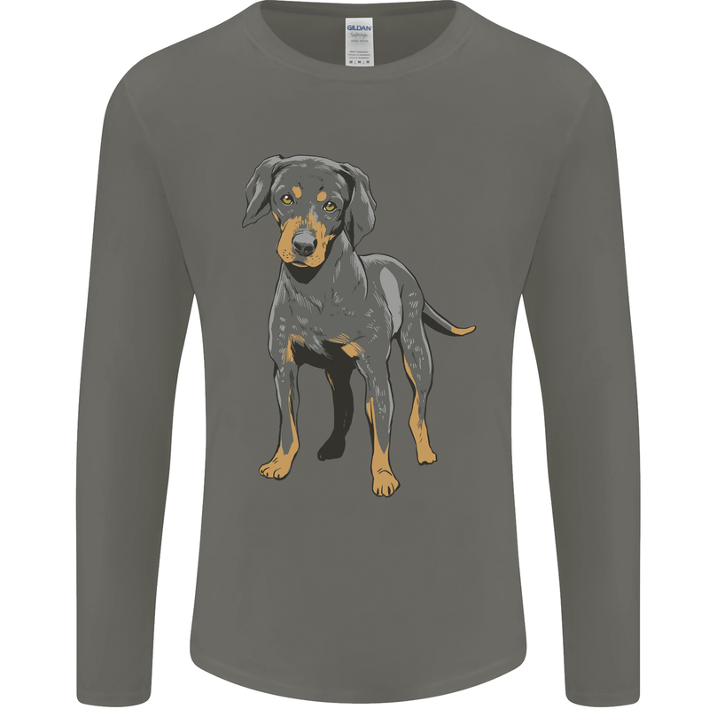 A Coonhound Dog Mens Long Sleeve T-Shirt Charcoal