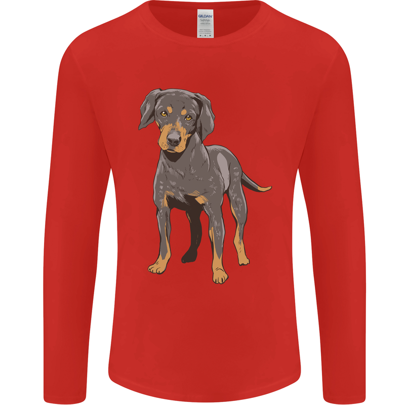 A Coonhound Dog Mens Long Sleeve T-Shirt Red