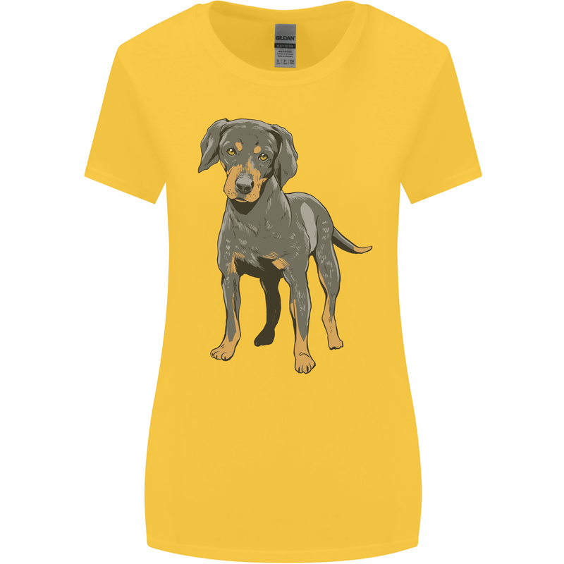 A Coonhound Dog Womens Wider Cut T-Shirt Yellow