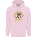 A Corgi Dog Childrens Kids Hoodie Light Pink