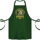 A Corgi Dog Cotton Apron 100% Organic Forest Green