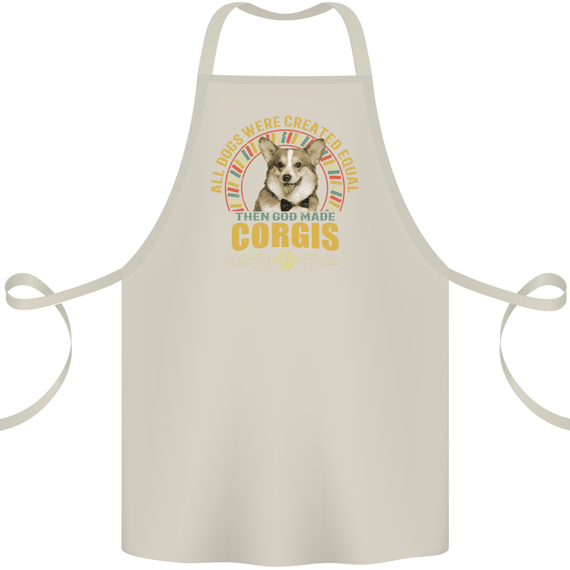 A Corgi Dog Cotton Apron 100% Organic Natural
