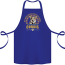 A Corgi Dog Cotton Apron 100% Organic Royal Blue