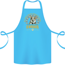 A Corgi Dog Cotton Apron 100% Organic Turquoise