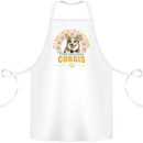 A Corgi Dog Cotton Apron 100% Organic White