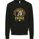A Corgi Dog Kids Sweatshirt Jumper Black