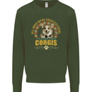 A Corgi Dog Kids Sweatshirt Jumper Forest Green