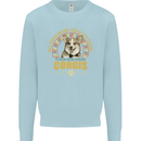 A Corgi Dog Kids Sweatshirt Jumper Light Blue