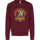 A Corgi Dog Kids Sweatshirt Jumper Maroon