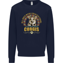A Corgi Dog Kids Sweatshirt Jumper Navy Blue